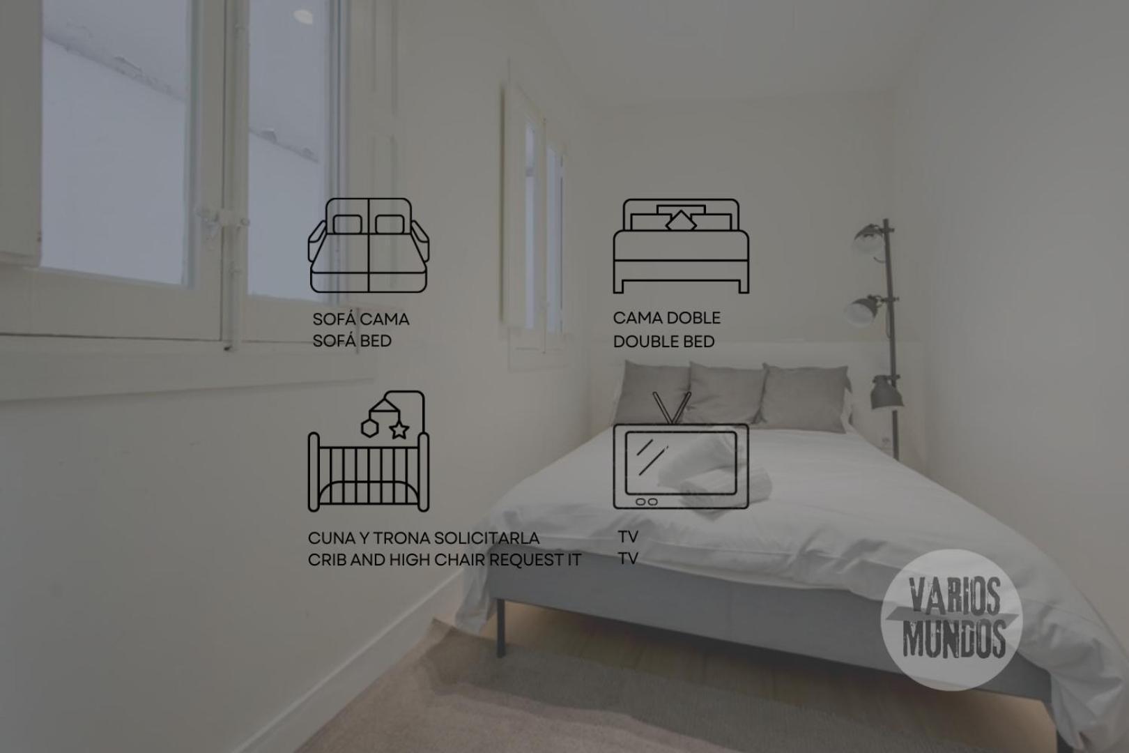 Nuevo Apt Para 7 Pax En Malasana - Gran Via E1 Apartment Madrid Luaran gambar