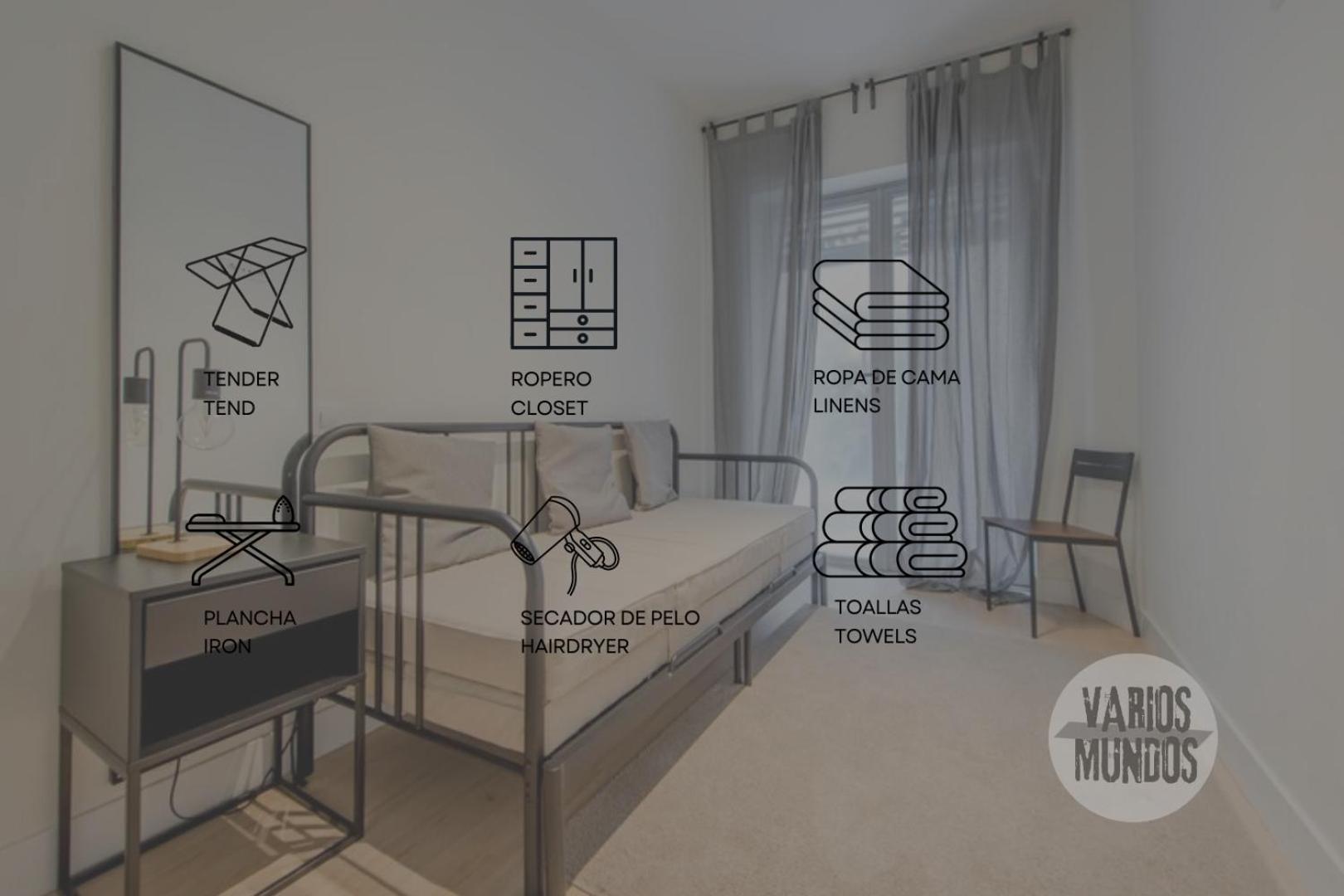 Nuevo Apt Para 7 Pax En Malasana - Gran Via E1 Apartment Madrid Luaran gambar